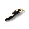 Brass Micro Pave Cubic Zirconia & Enamel Pendants KK-Q098-35G-C-2