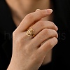 Heart with Sailor's Knot 304 Stainless Steel Open Cuff Ring for Women RJEW-E073-01G-2