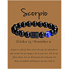 12 Constellation Natural Round Lapis Lazuli Beads Stretch Bracelets WGD22B0-04-1