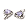 Glass Melting Heart Pendant PALLOY-K001-077P-03-2