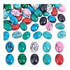   70Pcs 10 Styles Oval Synthetic Turquoise & Synthetic Malachite Cabochons G-PH0002-68-7