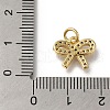 Rack Plating Brass Micro Pave Clear Cubic Zirconia Charms KK-G500-08G-3