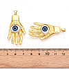 Brass Resin Pendants KK-T070-95-3