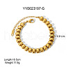 Stainless Steel Rectangle Link Chain Necklaces & Bracelets Set PW1815-1-3