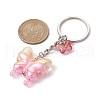 Glass & Acrylic Butterfly Keychain KEYC-JKC00649-03-3