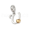 Brass European Dangle Charms KK-Z097-01U-GP-1