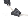 Natural Black Stone Beads Strands G-B136-A07-3