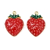 Brass Enamel Pendants KK-R224-14D-G-1