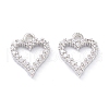 Rack Plating Brass Micro Pave Cubic Zirconia Charms ZIRC-C026-08P-1