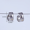 Large C-shaped Brass Stud Earrings KP6275-4