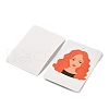   112Pcs Rectangle with Girl Pattern Paper Earring Display Cards DIY-PH0013-45-2