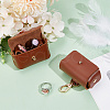 Imitation Leather Wedding Ring Storage Case with Alloy Clasps for Pet AJEW-WH0542-85-3