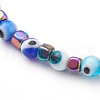 Colorful Evil Eye Lampwork Stretch Beaded Bracelets Sets BJEW-JB05931-3