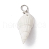 Natural Trumpet Shell Pendants PALLOY-JF02682-02-3