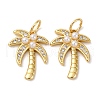 Brass Micro Pave Cubic Zirconia Pendants KK-P308-65G-1