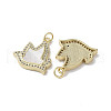 Brass Micro Pave Cubic Zirconia Pendants KK-G485-25A-G-2