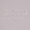 Letter A~Z Alloy Rhinestone Cabochons MRMJ-WH0072-92A-1
