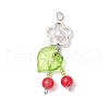 8Pcs 8 Colors ABS Plastic Imitation Pearl Pendants PALLOY-JF03872-3