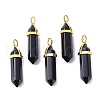 Natural Obsidian Pointed Pendants G-G025-01G-15-1