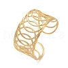 304 Stainless Steel Cuff Bangles BJEW-U045-02G-4