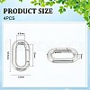 Unicraftale 4Pcs 304 Stainless Steel Spring Gate Rings STAS-UN0051-08-4