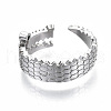 Brass Micro Pave Clear Cubic Zirconia Cuff Rings RJEW-S045-021P-NR-4