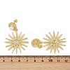 Sun Brass Micro Pave Clear Cubic Zirconia Dangle Stud Earrings  EJEW-S275-03G-5
