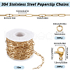 SUNNYCLUE 10M Ion Plating(IP) 304 Stainless Steel Paperclip Chains wih 50Pcs Open Jump Rings with 20Pcs  Lobster Claw Clasps FIND-SC0012-55-2