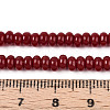 Opaque Spray Painted Glass Beads GLAA-ZX008-4mm-18O-4