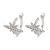 Rack Plating Brass Micro Pave Cubic Zirconia Cuff Earring EJEW-C086-13P-1