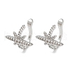 Rack Plating Brass Micro Pave Cubic Zirconia Cuff Earring EJEW-C086-13P-1