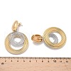 304 Stainless Steel Two Tone Dangle Stud Earrings EJEW-C142-17PG-5