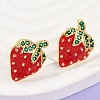 Brass Micro Pave Cubic Zirconia Stud Earrings EJEW-F895-27C-02G-3