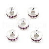 Brass Micro Pave Cubic Zirconia Spacer Beads KK-R216-13S-02-1