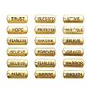 18Pcs 18 Style Tibetan Style Alloy Rectangle Pendants TIBEP-YW0001-34AG-1