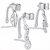 SUNNYCLUE 3Pcs 3 Style Trendy 925 Sterling Silver Pinch Bails STER-SC0001-32-1