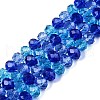 Transparent Glass Beads Strands GLAA-T023-09F-4