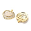 Brass Micro Pave Cubic Zirconia Pendants KK-K355-16G-2