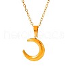 Stainless Steel New Moon Pendant Necklaces Women Fashion Minimalist Design Jewelry ZC9456-2-5