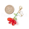 Handmade Glass Seed Beaded and Acylic Butterfly Pendant Decorations Sets HJEW-MZ00259-5