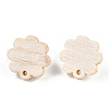 Ash Wood Stud Earring Findings EJEW-N017-011X-2