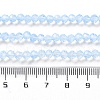 Baking Painted Transparent Glass Beads Strands DGLA-A034-J4MM-D01-4