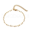 2Pcs 2 Style Brass Paperclip Chains & 304 Stainless Steel Satellite Chains Bracelets Set BJEW-JB08620-01-7