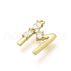 Brass Micro Pave Cubic Zirconia Pendants KK-M310-01G-13-2