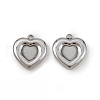 304 Stainless Steel Pendant Cabochon Settings STAS-L022-533P-1