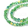 Transparent Electroplate Glass Beads Strands GLAA-Q099-A01-03-3