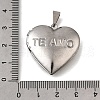 316 Stainless Steel Locket Pendants STAS-N0016-18B-P-3
