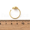 304 Stainless Steel with Rhinestone Cuff Rings RJEW-Q020-03G-3