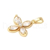 Brass Micro Pave Cubic Zirconia Pendants KK-D357-14B-G-2