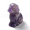 Natural Amethyst Carved Healing Dog Figurines DJEW-F025-01D-2